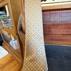 Axcess Patterned Tie in Gold and Black